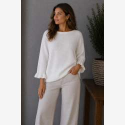 Marta Du Chateau - MdcHyldeblomst Strik Hvid Onesize