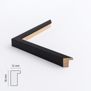 By ADJ - Fotoramme i rustikt tr Sort 12 mm. 15x15 cm.