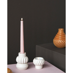 DOTTIR - SAMSURIUM lysestager i st. m/3 stk. Hvid