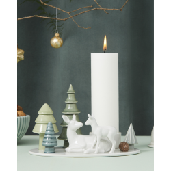 Dottir - Lysestage Winter Stories Deer and Fawn H14,3xB23,5cm.