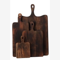 J-Line - Skrebrt i tr Brun 60x35 cm. 