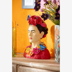 J-Line - Buste Frida Kahlo Poly B: 31 H: 40cm. 