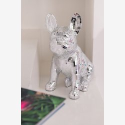 J-Line - Fransk Bulldog spejl figur poly B: 17 L: 28 H: 33 cm. 