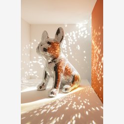 J-Line - Fransk Bulldog spejl figur poly B: 17 L: 28 H: 33 cm. 