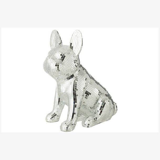 J-Line - Fransk Bulldog spejl figur poly B: 17 L: 28 H: 33 cm. 