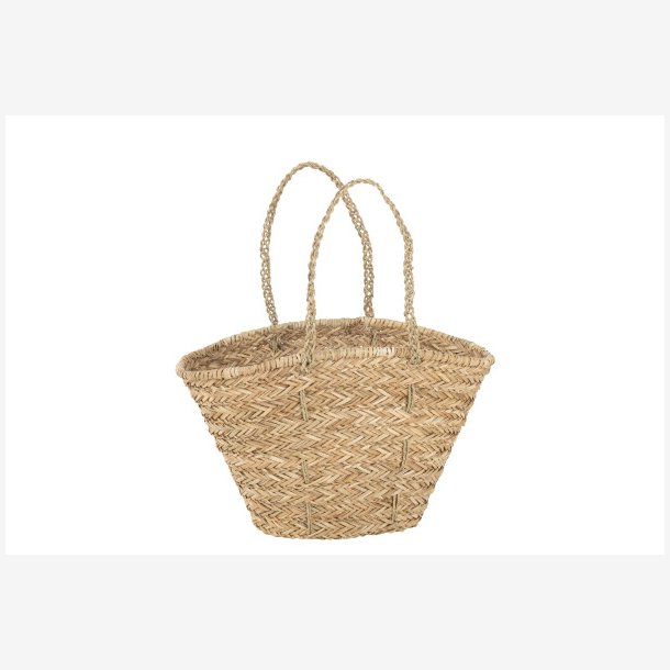 J-Line - Strandtaske flettet bast L: 48 B: 30 H: 55cm. 