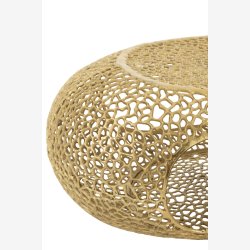 J-Line - Sofabord aluminium m/hul mnster 118,11x41x70cm, Guld 