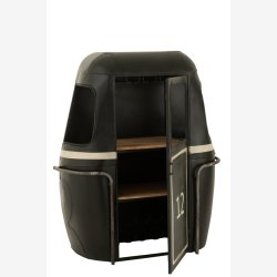 J-Line - Svvebane barskab metal &amp; tr 135x154x47cm, Sort 