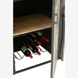 J-Line - Svvebane barskab metal &amp; tr 135x154x47cm, Sort 