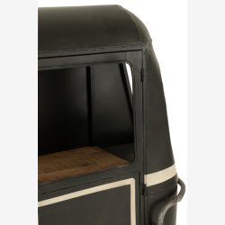 J-Line - Svvebane barskab metal &amp; tr 135x154x47cm, Sort 