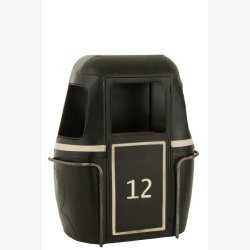 J-Line - Svvebane barskab metal &amp; tr 135x154x47cm, Sort 