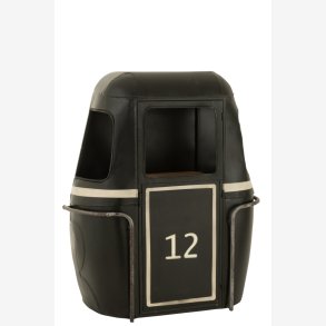 J-Line - Svvebane barskab metal & tr 135x154x47cm, Sort 