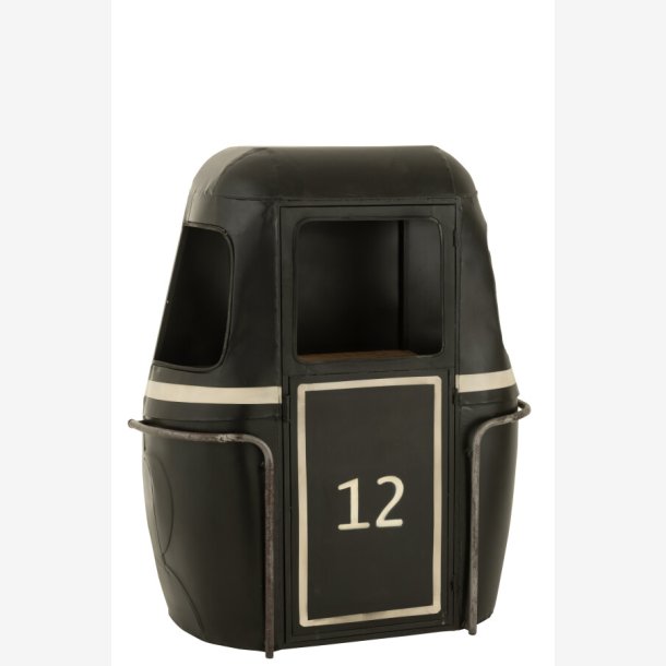 J-Line - Svvebane barskab metal &amp; tr 135x154x47cm, Sort 