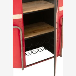 J-Line - Svvebane barskab metal og tr 135x154x47cm, Rd