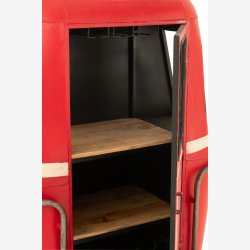 J-Line - Svvebane barskab metal og tr 135x154x47cm, Rd