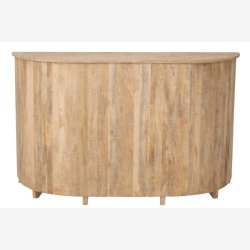 J-Line - Bardisk m/hylder, flaske opbevaring &amp; glasophng mango tr 180x108x65cm, Natur