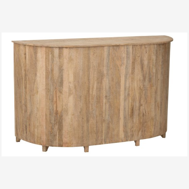 J-Line - Bardisk m/hylder, flaske opbevaring &amp; glasophng mango tr 180x108x65cm, Natur