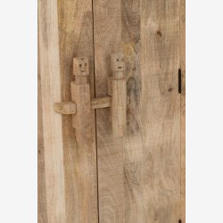 J-Line - Skab m/2 hylder mango tr 110x174x58cm, Natur