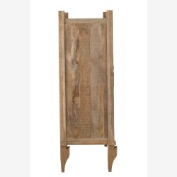 J-Line - Skab m/2 hylder mango tr 110x174x58cm, Natur