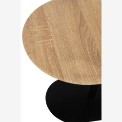 J-Line - St m/2 sideborde tr/metal 55/40x40/45cm, Sort/Natur