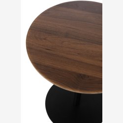 J-Line - St m/2 sideborde tr/metal 55/40x40/45cm, Sort/Mrk tr