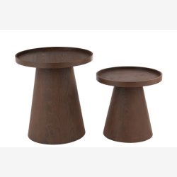 J-Line - St m/2 sideborde mrk tr 45/38,5x50/38,5cm, Natur