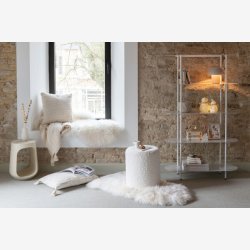 J-Line - Reol m/ovale hylder jern 90x150x31cm, Hvid