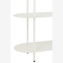 J-Line - Reol m/ovale hylder jern 90x150x31cm, Hvid