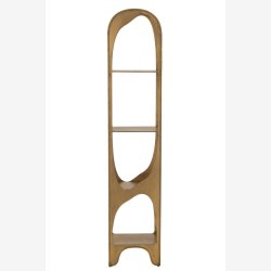 J-Line - Reol m/buet top m/4 hylder 41,5x200x30cm, Guld 