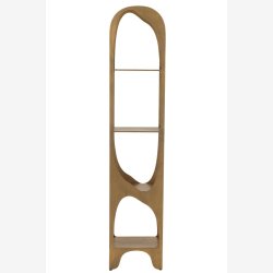 J-Line - Reol m/buet top m/4 hylder 41,5x200x30cm, Guld 