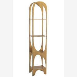 J-Line - Reol m/buet top m/4 hylder 41,5x200x30cm, Guld 