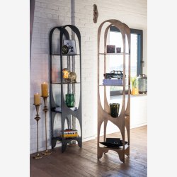 J-Line - Reol m/buet top m/4 hylder 41,5x200x30cm, Sort