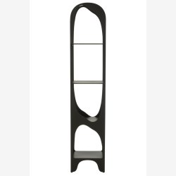 J-Line - Reol m/buet top m/4 hylder 41,5x200x30cm, Sort