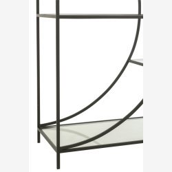 J-Line - Reol m/buet design 110x200x40cm, Sort