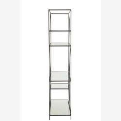 J-Line - Reol m/buet design 110x200x40cm, Sort