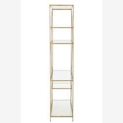 J-Line - Reol m/buet design 110x200x40cm, Guld