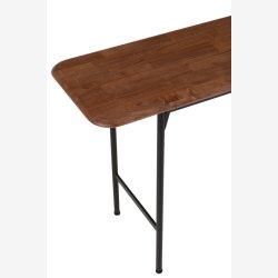 J-Line - Konsolbord m/Gummitrs topplade 140x80x45cm, Brun/Sort