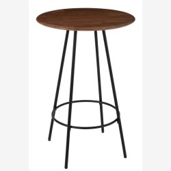 J-Line - Bar bord m/Gummitrs bordplade 60x105x60cm, Brun/Sort