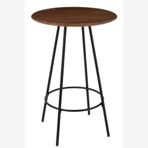 J-Line - Bar bord m/Gummitrs bordplade 60x105x60cm, Brun/Sort