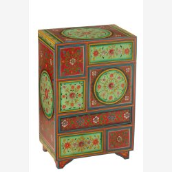 J-Line - Kommode m/7 skuffer 43x65x29cm, Multi Mnster