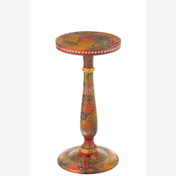 J-Line - Sidebord m/farvet mnster 30x60x30cm, Multi