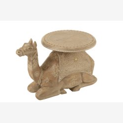 J-Line - Sidebord m/kamel Figurs fod 58x36x35cm, Natur