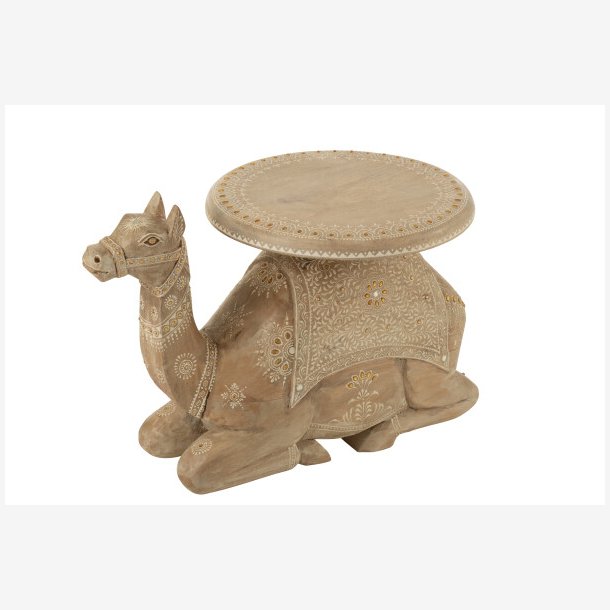 J-Line - Sidebord m/kamel Figurs fod 58x36x35cm, Natur