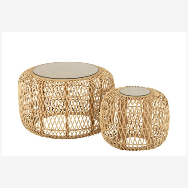 J-Line - St m/2 sideborde tr 80/53x50/42cm, Natur