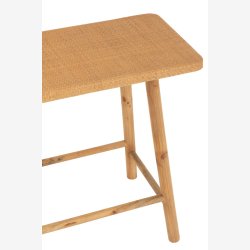 J-Line - Konsolbord m/flettet Rattan bordplade 120x80x40cm, Natur 