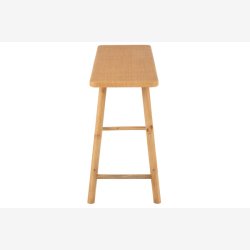 J-Line - Konsolbord m/flettet Rattan bordplade 120x80x40cm, Natur 