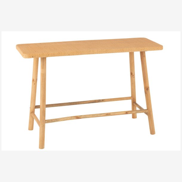 J-Line - Konsolbord m/flettet Rattan bordplade 120x80x40cm, Natur 