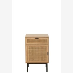 J-Line - Natbord m/skuffe &amp; skab 46x70x35cm, Natur