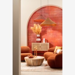 J-Line - Skab m/3 hylder 110x90x40cm, Natur/Sort