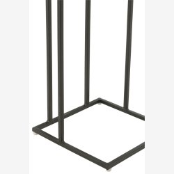 J-Line - Firkantet sidebord m/Polyresin 31x56x31cm, Natur/Hvid